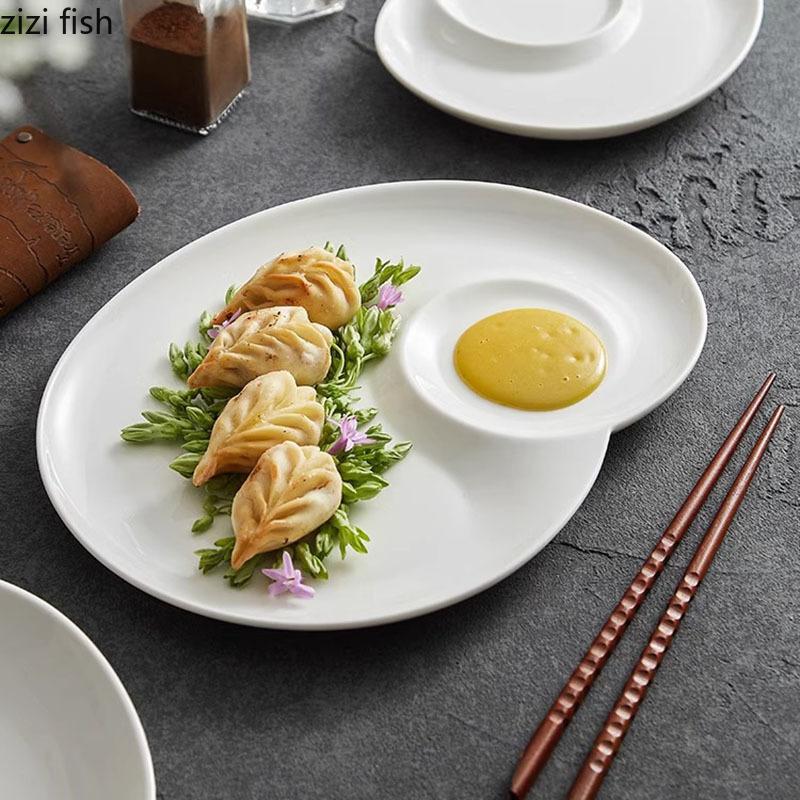 Creative Cloud Shape Ceramic Spiral Dinner Plate Dessert Plate Snack Plate Restaurant Molecular Cuisine Specialty Tableware