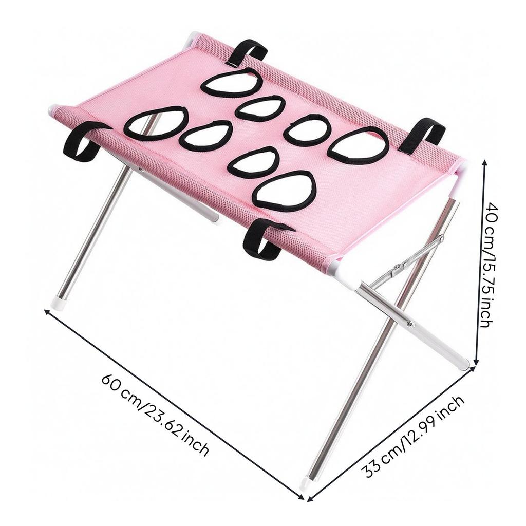 Grooming Sling with Metal Frame Breathable Pet Foldable Bath Stand Stable