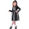 Kids Skeleton Costume Halloween Skeleton Tutu Skirt/Dinosaur Jumpsuit/Bone Onesie Outfit for Boys Girls Dress-up