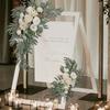 2Pcs Artificial Wedding Arch Flowers DIY Flower Arrangement And Backdrop Decoration for Wedding Ceremony Reception Welcome Sign Decor