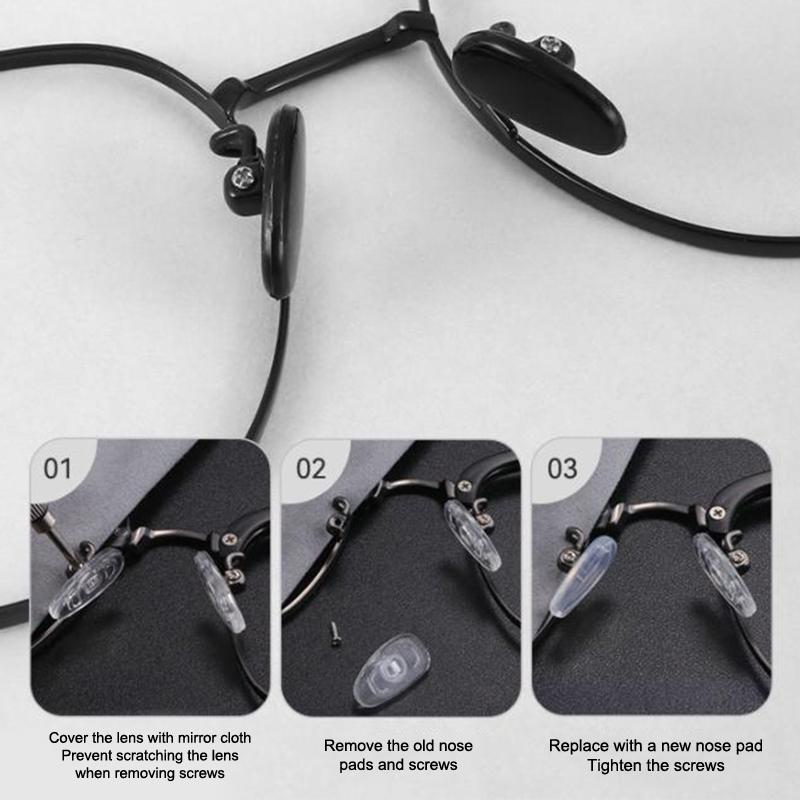 5 пар противоскользящих гипоаллергенных силиконовых носоупоров для очков, солнцезащитных очков, очков, носоупоров в титановой оправе