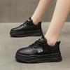 Модные простые женские кроссовки на платформе, модные удобные кроссовки на шнуровке, маленькие белые туфли, студенческие кеды, нескользящая вулканизированная обувь