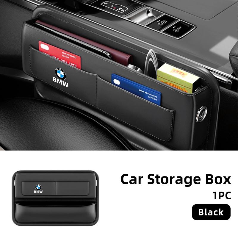 BAGW4 2026 Car Sticker Car Seat Gap Storage Box Leather Crevice Side Pocket Wallet For BMW E90 E91 E60 E61 F10 F07 E63 E64 F12 F13 G30