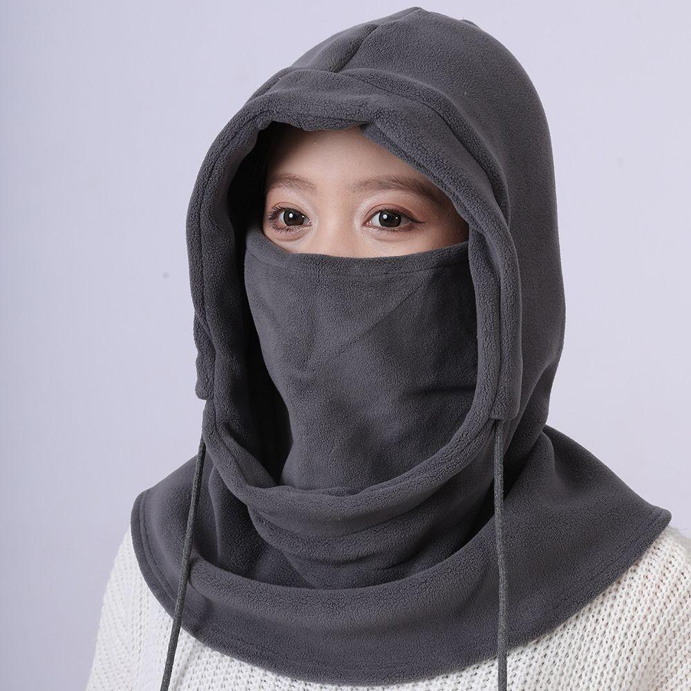 Men and Women Outdoor Cycling Masks for Neck Protection and Cold Protection Integrated with Velvet Face Protection Ski Pullover Hat