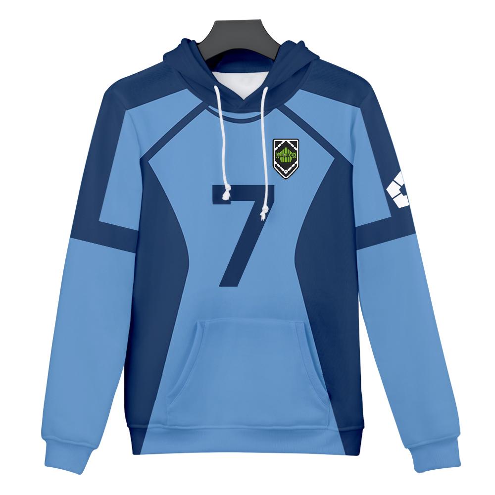 Аниме Blue Lock 3D Print Hoodies Мужские Женские Модные Повседневные Толстовки Оверсайз Пуловеры С Капюшоном Толстовки Спортивные Костюмы Мужская Одежда