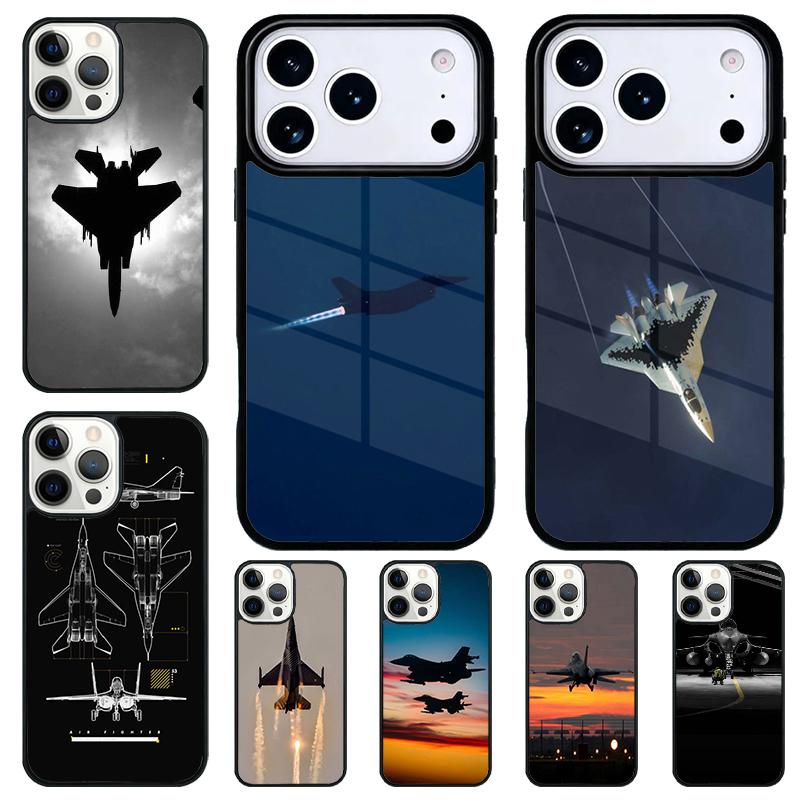 Jet Fighting Aircraft Phone Case for iPhone 17 Air 16 15 11 12 14 13 Pro Max Shockproof Cover