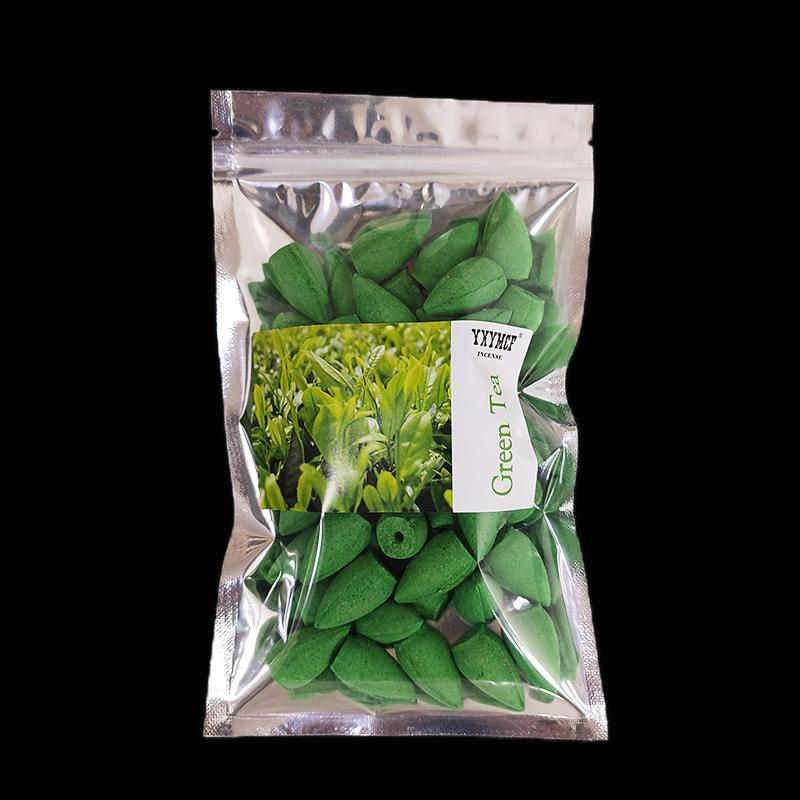 50 шт. Дымовые благовония с обратным потоком, бытовые натуральные благовония в виде рефлюксной башни, конусные благовония с ароматом жасминового чая, ароматизатор для комнаты, оптовая продажа