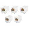 5Pcs Cat6 RJ45 Connector RJ45 Pass Through Connector Cat6 Connector Ethernet Plug End Female To Female Connector