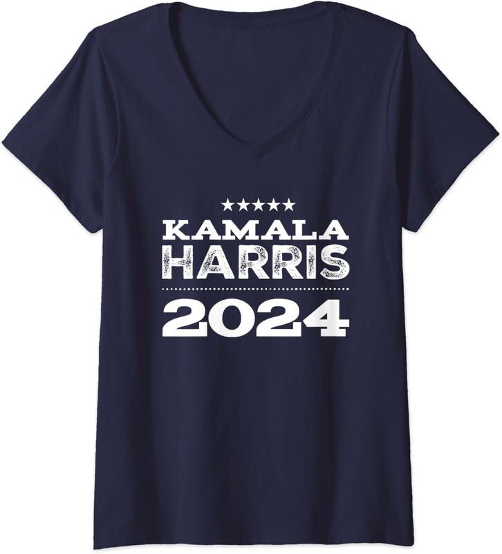 Kamala Harris For President 2024 American Elections Ladies' V-Neck Tshirt Unisex T-Shirt