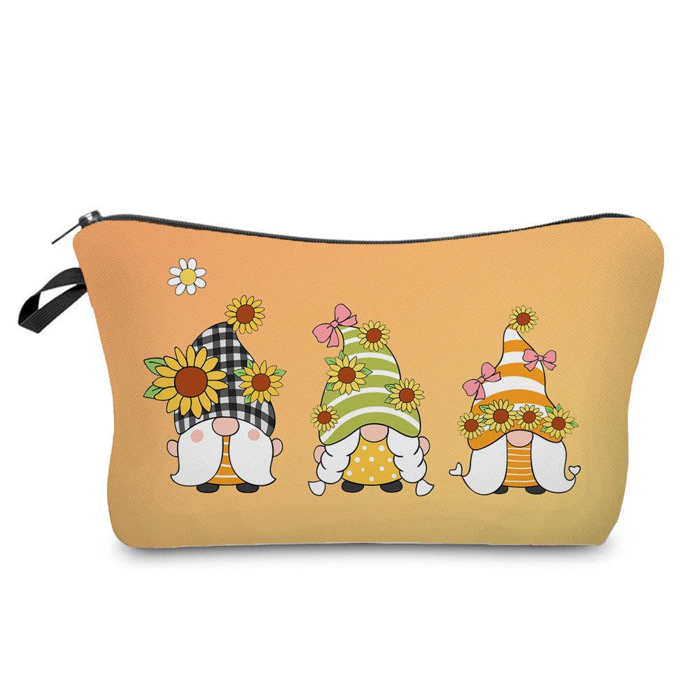 Женская косметичка с принтом гномов, органайзер для туалетных принадлежностей, дорожный кейс для хранения 6392