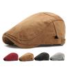 Peaked Cap Men British Vintage Beret Women Suede Cap Forward Cap