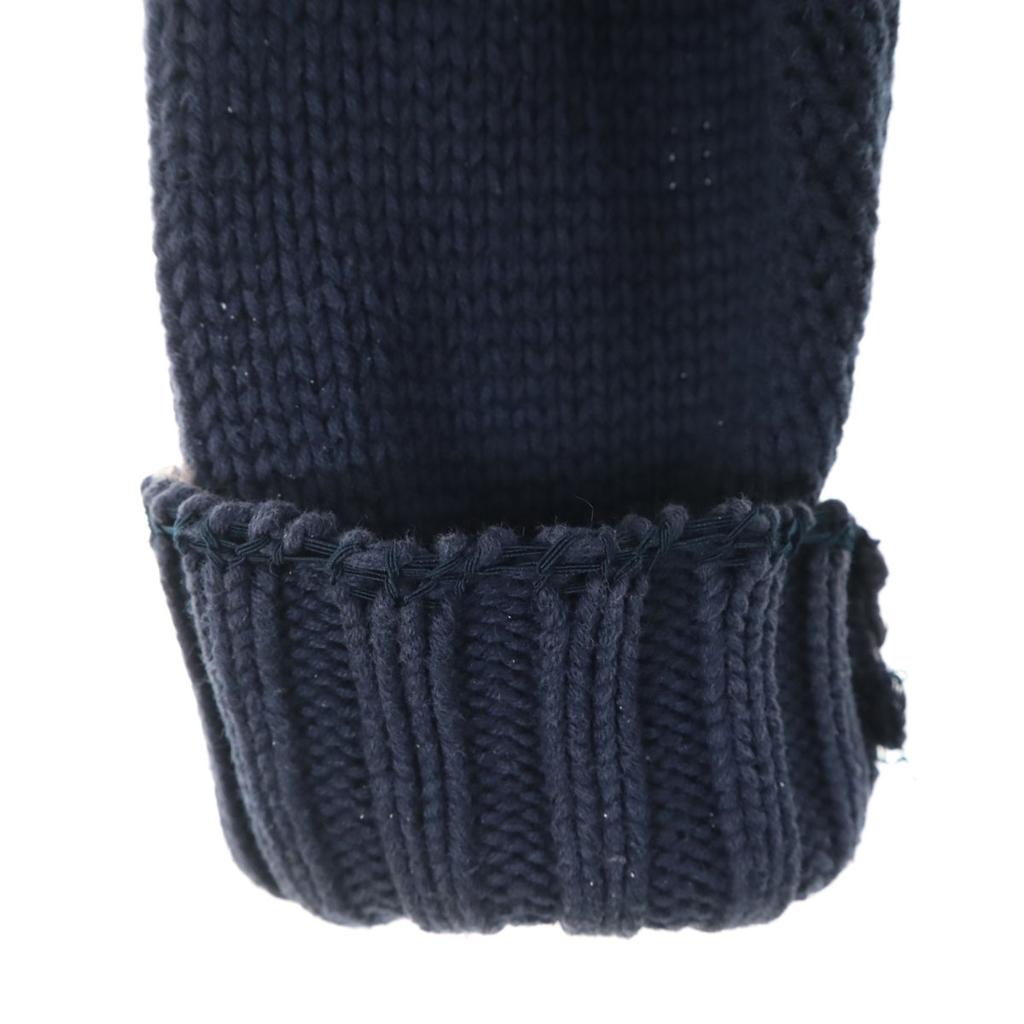 Polo Ralph Lauren 90-е Старый свитер с длинным рукавом и V-образным вырезом L Темно-синий вязаный Мужской Б/у