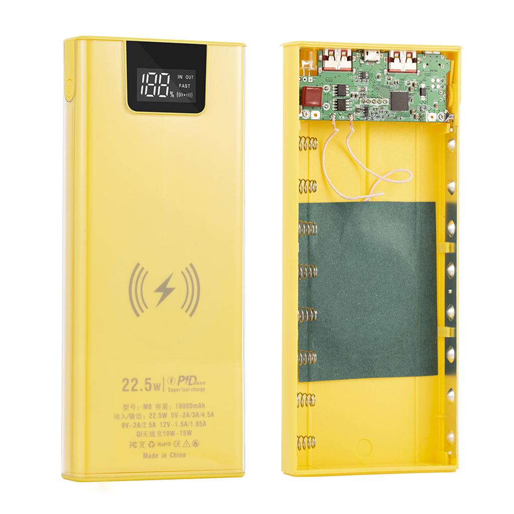 Корпуса для 8x18650 аккумуляторов Power Bank Корпуса из ПВХ Зарядное устройство Корпуса Power bank Защитные Коробки из ПВХ для DIY
