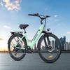 Hillmiles Milecity 1 26-дюймовый электрический городской велосипед, 250 Вт Городской электровелосипед с 7 скоростями, 36 В 13 Ач Съемная батарея, Макс. запас хода 80 км, Зеленый