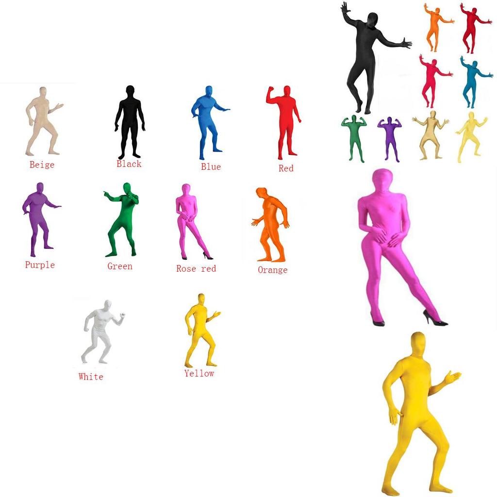 Премиальный комбинезон из лайкры и спандекса в обтяжку для Хэллоуина, унисекс