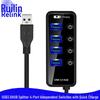 4-портовый USB 3.0 хаб с независимыми переключателями и портом быстрой зарядки
