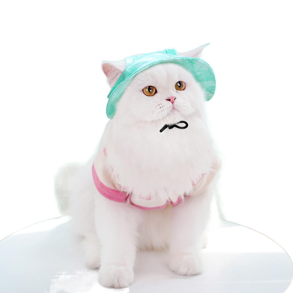 Солнцезащитная шляпа для собак и кошек, противоскользящая регулируемая веревочная пряжка, рыбацкая шляпа, товары для домашних животных