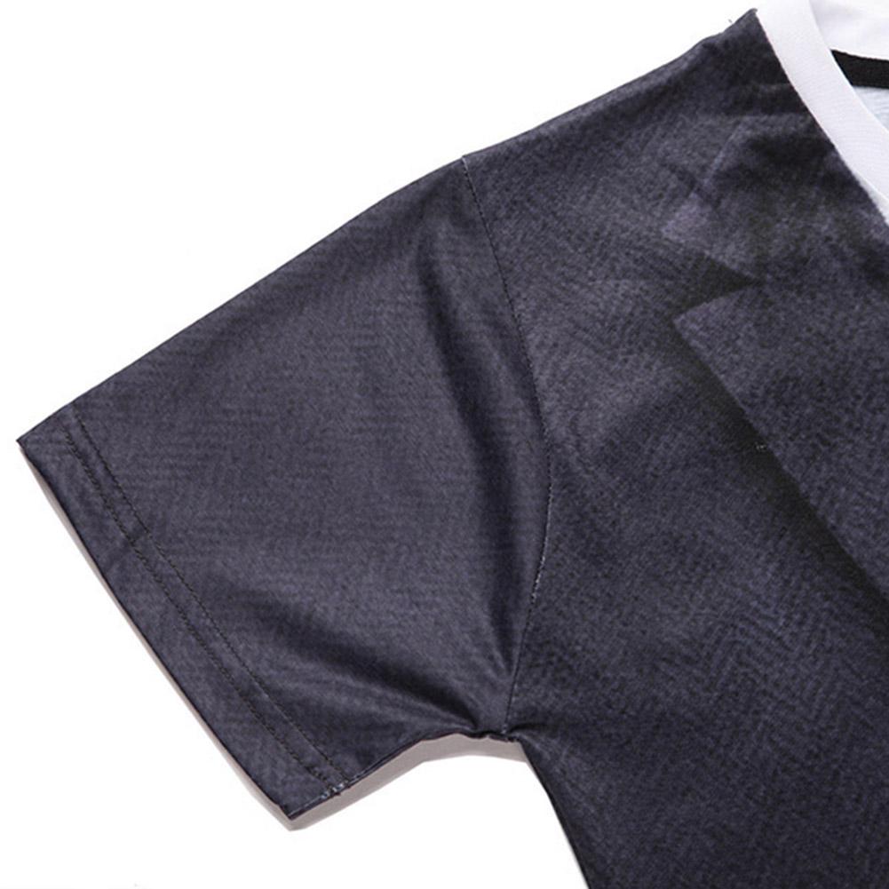 Fashion Tee Top Sleeve Round Suit Tie 3D T-Shirt