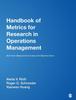 Книга Handbook of Metrics for Research In Operations Management : Multi-item Measurement Scales and Objective Items