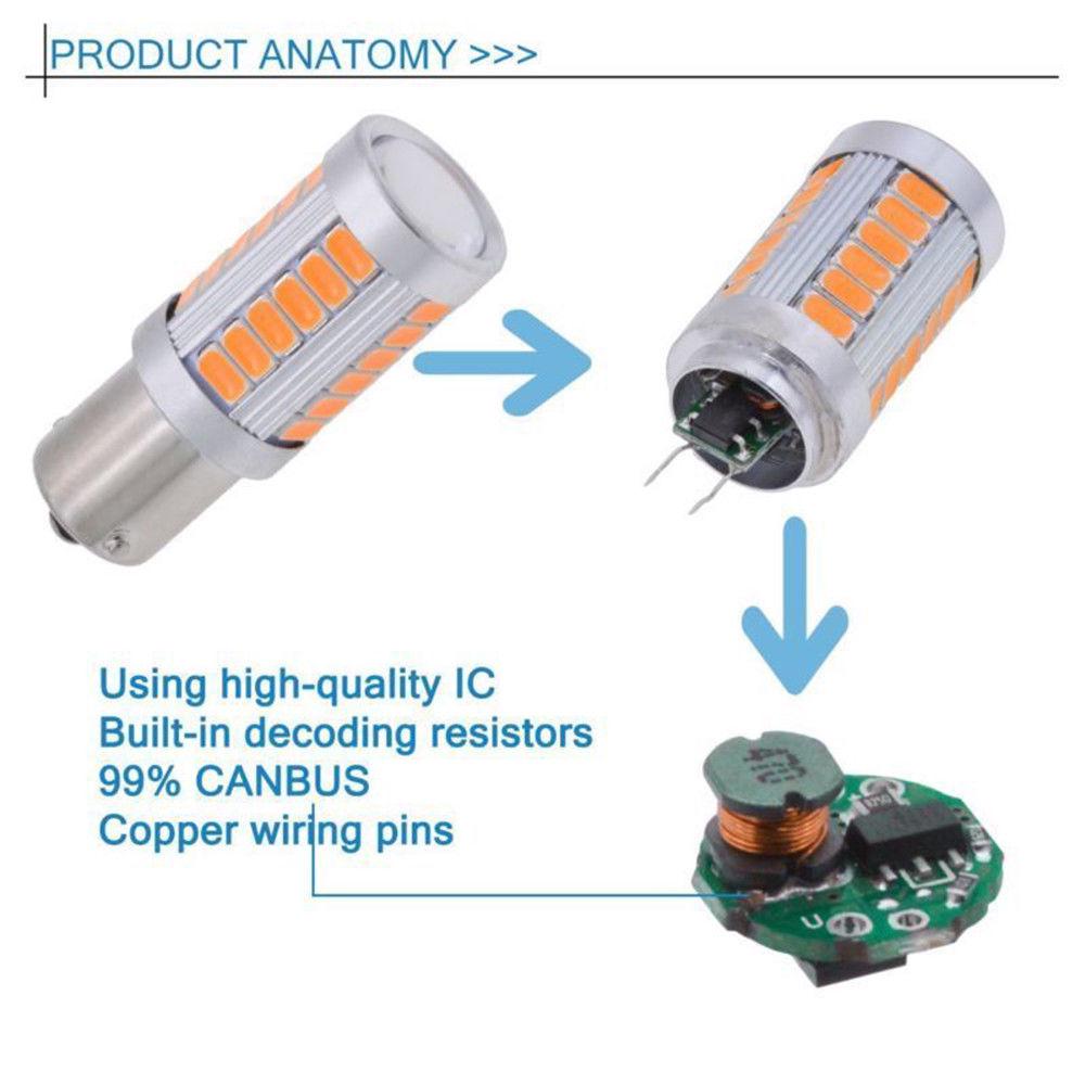 4шт 33SMD 21W светодиодные лампы указателей поворота