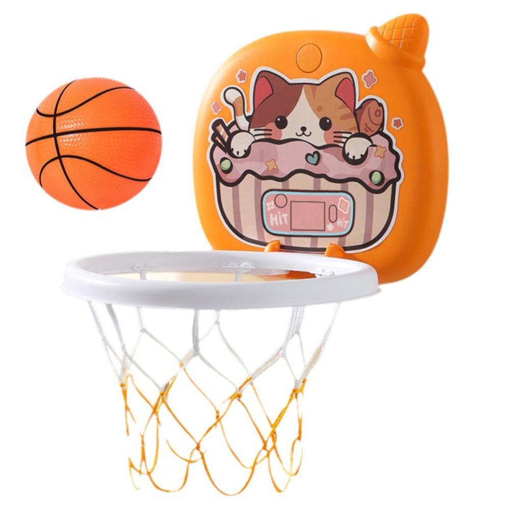 Wall Mount Kids Basketball Hoop Mini Basketball Training Toy Cartoon Basketball Board Home Use