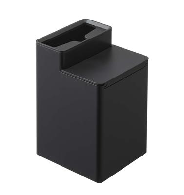 Подставка для туалетного ершика Yamazaki Tower с чистящей салфеткой Ш11 х Г12 х для туалетного и напольного ершика Модель 6061 Хранение, Черный, Прибл.. H17см, Хранение,