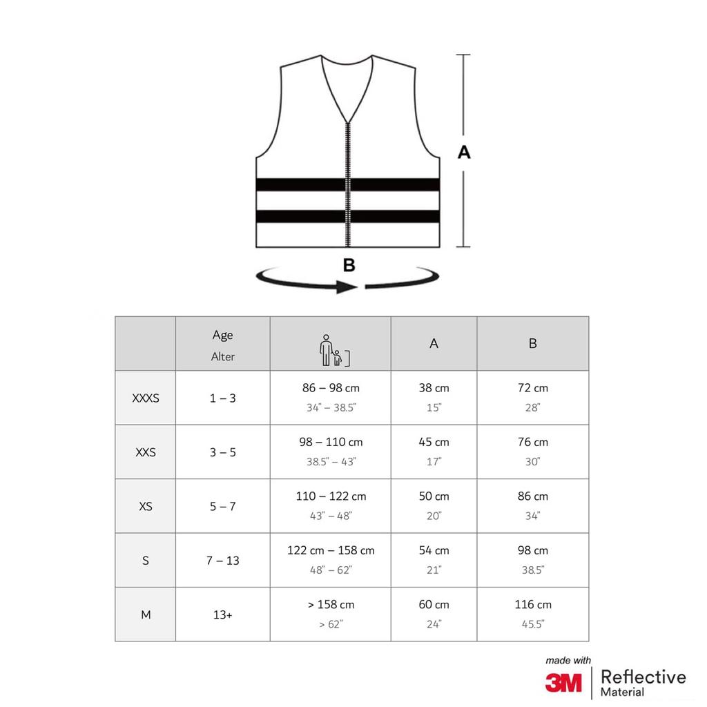 Salzmann Светоотражающий жилет для детей - использован светоотражающий материал 3M