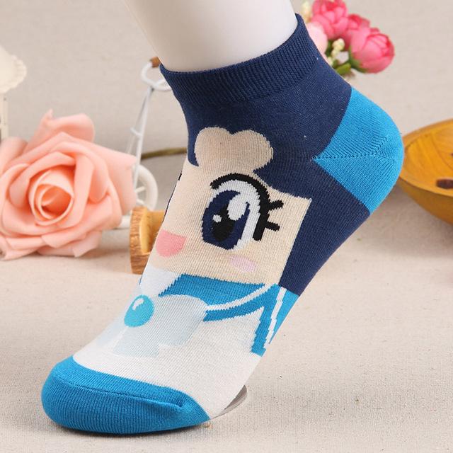 New Cute Cartoon Breathable Soft Cotton Women Sailor Moon Ice Moon Female Girls Spring Autumn Funny Sweet Socks Dropship