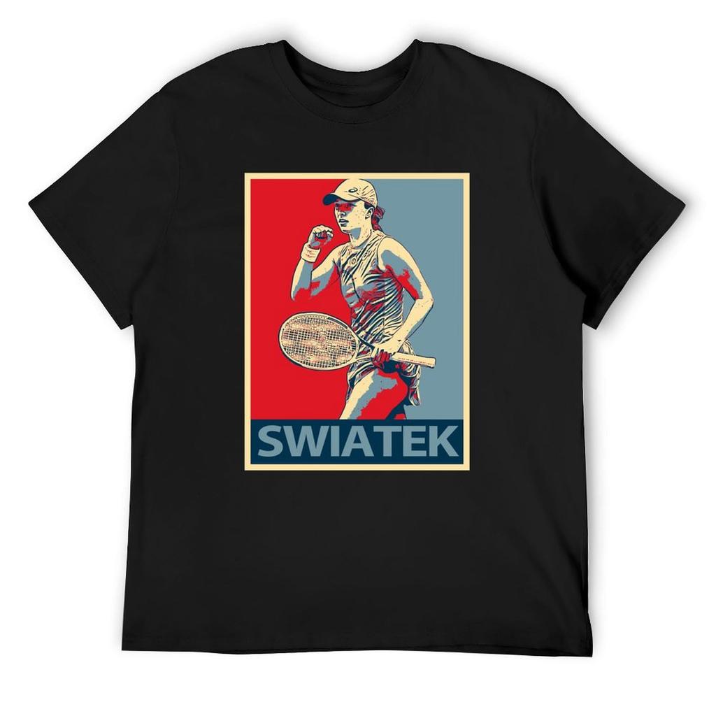 Iga Swiatek T-Shirt Graphic Tee Shirt Hippie Clothes Plus Size Clothes Shirts Graphic Tee Mens T Shirts Casual Stylish