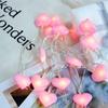 Led Cotton Love Heart Wedding String Fairy Light Pink Girl String Light Indoor Wedding Party Garden Garland Valentines Day Decor