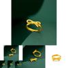 Luxurious Gold Coated Bowknot Ring For Women Trendy Fashion Accessory Gift