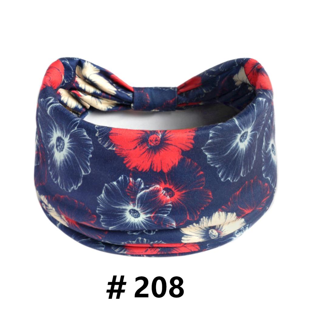 Boho Headbands Wide Knot Hair Scarf Floral Printed Hairband Elastic Turban Headwrap Stretch Head Bands Bandana Fashion Hair Accessories for Women