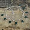Sakota Mines Emerald Silver Necklace, Green Color Necklace, Gemstone Necklace, 925 Sterling Silver Jewelry, 925 Silver Crystal Dainty Necklace For Her