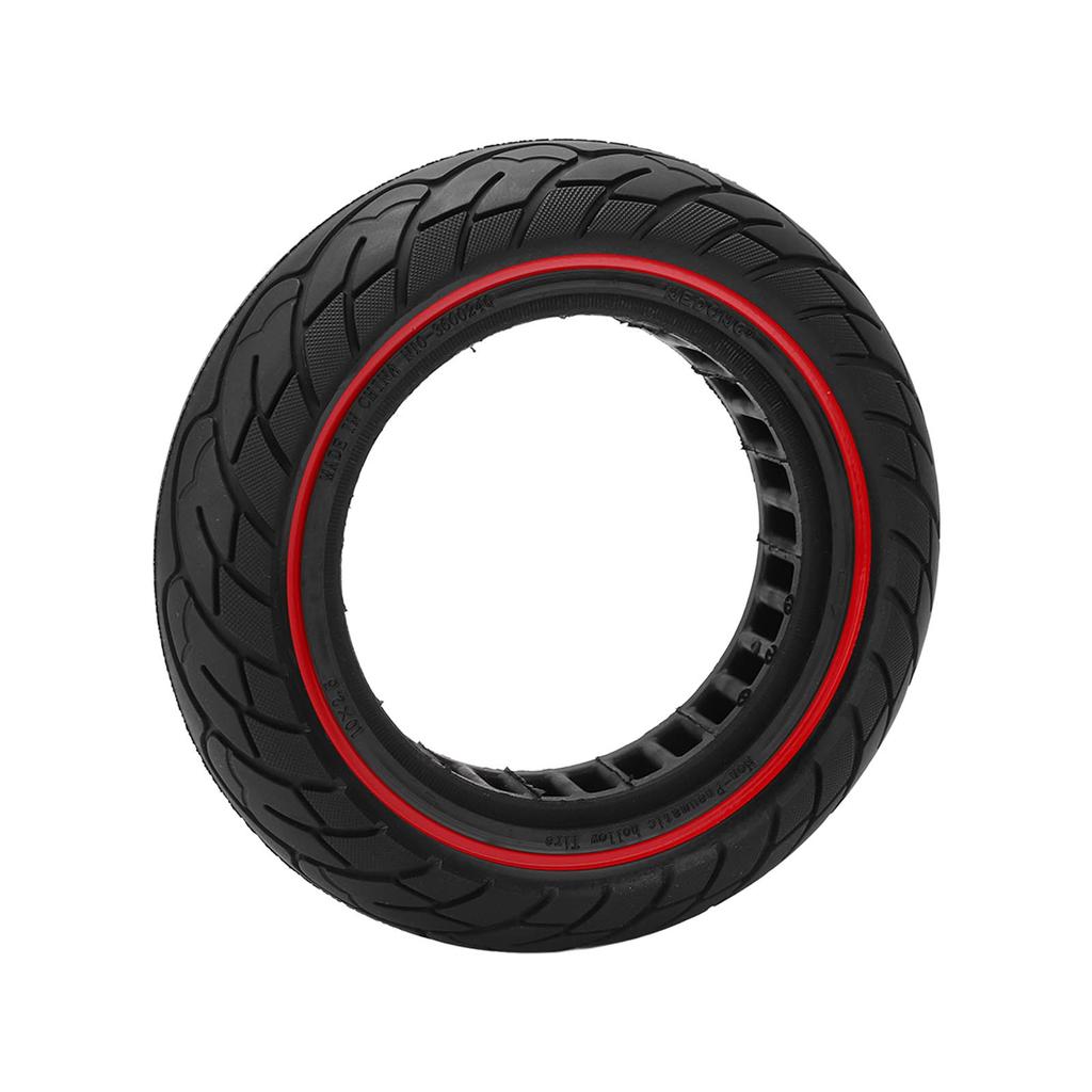 10x2.5 Inch Electric Scooter Solid Tire Honeycomb Rubber Scooter Tubeless Tire for Xiaomi M365 Red