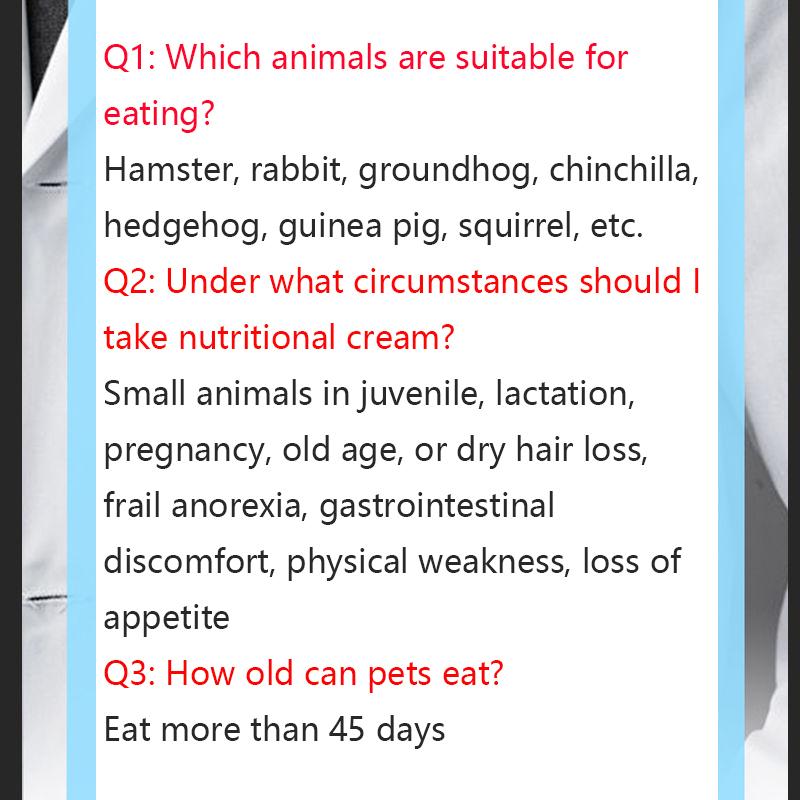 Hamster Nutrition Cream Rabbit Golden Bear Hedgehog Nutritional Supplement Beauty Hair Promotes Pregnancy Guinea Pig Pet Supplie