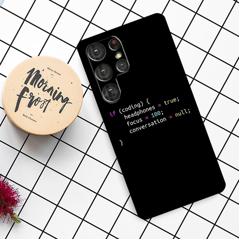 Чехол с языками программирования для Samsung Galaxy S25 Ultra S23 S22 S21 S20 S24 Ultra S9 S10 Plus S25 FE