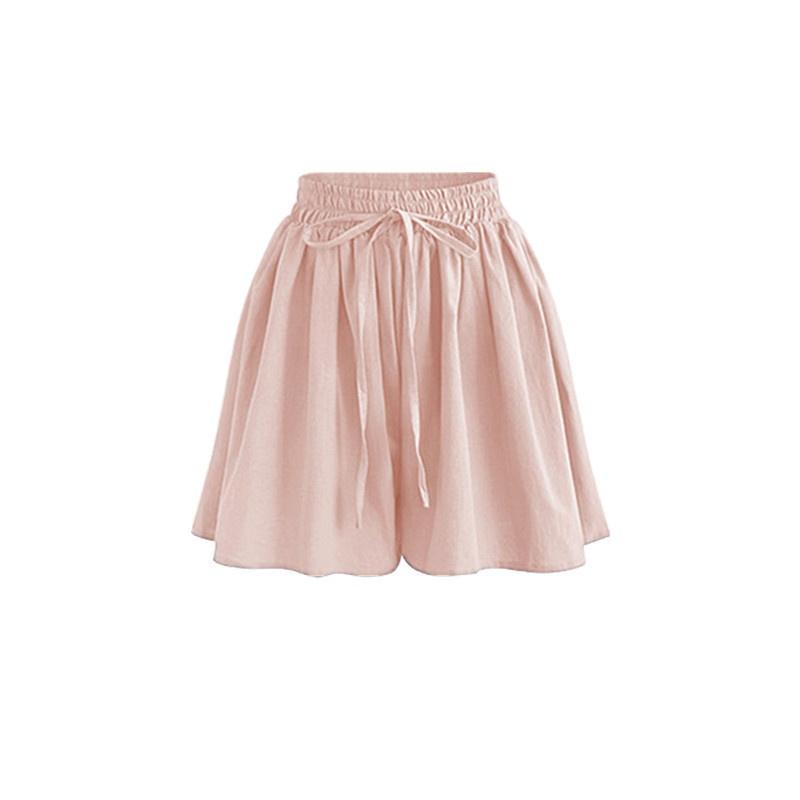 Женские брюки, широкие брюки, летние, повседневные, больших размеров, свободные, однотонные, с эластичной резинкой на талии, шифоновые шорты