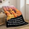A wooden cross draped in cloth set against a vibrant sunset background. for all seasons blanket lunch break throw gift