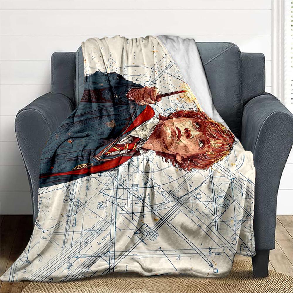 1pc Harry Potter Outdoor Blanket Lightweight Flannel, All-Season Use for Sofa, Bed, Travel, Camping, Living Room, Office, Couch007