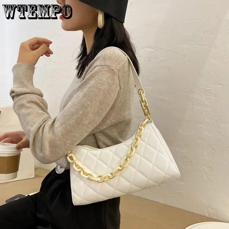 Women's Chain Underarm Bag Solid Spring and Summer Versatile Shoulder Bag Ladies Portable Large-capacity Leisure Bag