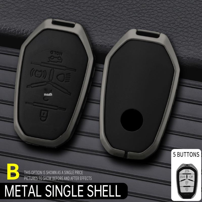 Натуральная кожаная крышка для ключа SsangYong Korando/Rexton, пряжка из сплава