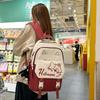 New Student Schoolbag Female Junior High School Students' Large-capacity Leisure Simple Kitten Printed Backpack Backpack