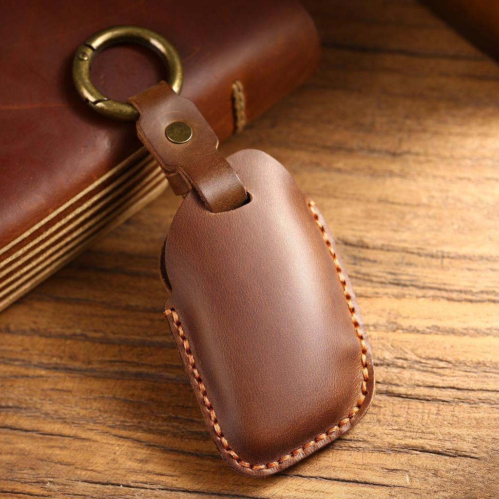 Genuine Leather Handmade Key Case for Roewe RX5Plus, I5, and i6Max, MG5 Car Models.