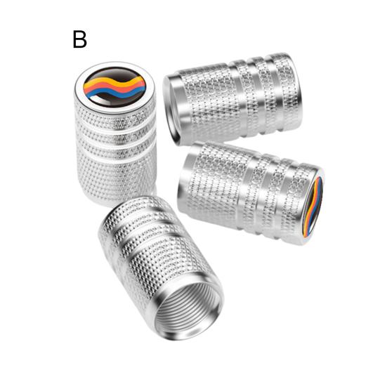 Yousheng 4Pcs Tire Stem Valve Caps Rustproof Vibrant Color Universal Fit Simple Installation Wheel Valve Covers Car Dustproof Tire Caps