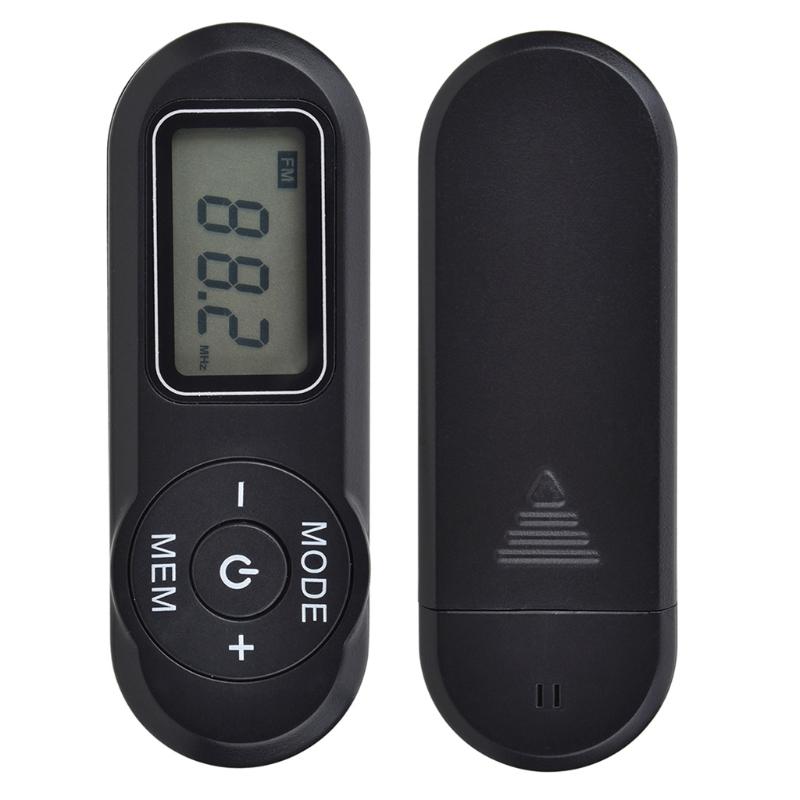 Цифровое карманное FM-радио FM:Портативный FM-радиоприемник 64-108 МГц с ЖК-дисплеем, шейным ремешком, разъемом для наушников 3,5 мм