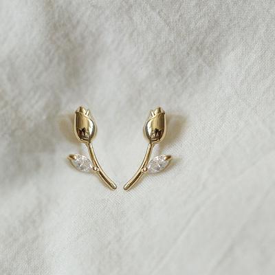 Серьги/ожерелье Fresh Tulip Temperament Серьги для женщин с нишевым дизайном Ювелирные изделия для женщин