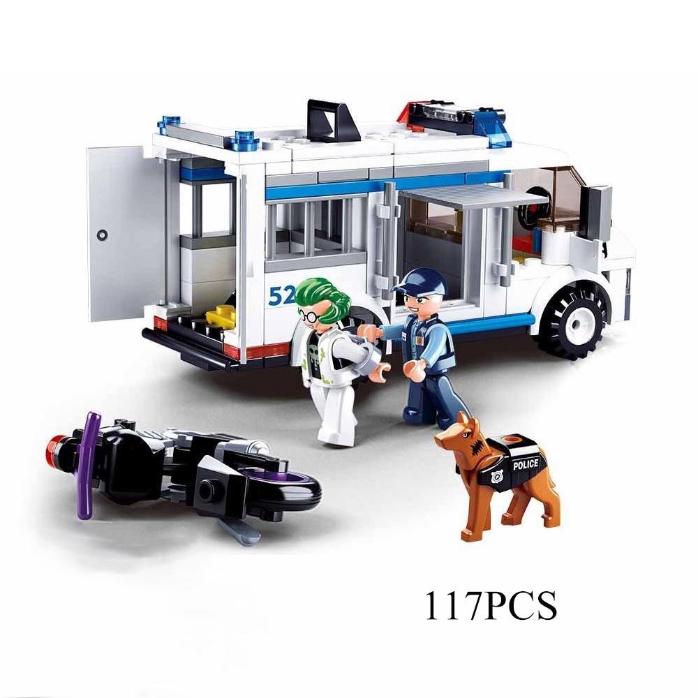 Полицейская машина, самолет, лодка, внедорожник, автомобильная станция, боевое оружие, набор для атаки, модель, строительные блоки, игрушки, кирпичи, подарки для детей