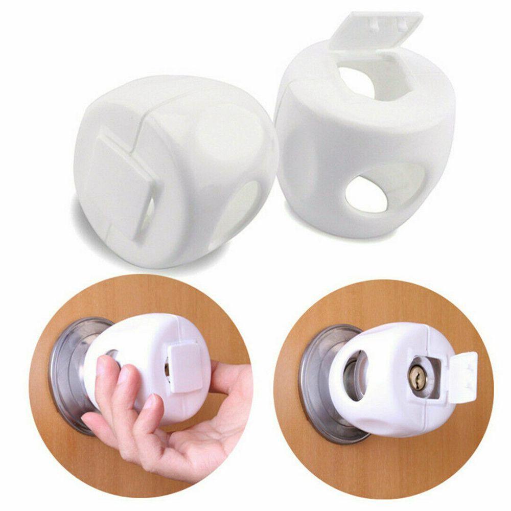 Kids Child Proof Plastic Children Door Knob Cover Home Accessory Handle Sleeve Safety Lock Cover