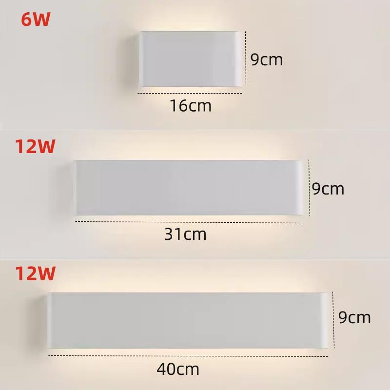 Tuya Smart LED RGB Wall Lamp Rectangle Dimmable Up Down Sconce Bedroom Vanity APP Voice Control Mirror Front Wall Lights Fixture