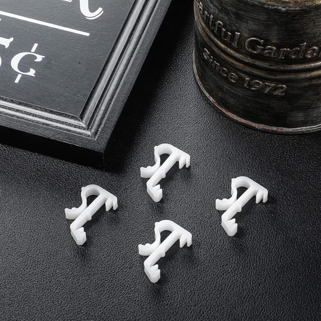 Jetec Blind Valance Window Blind Clips 1 Inch Hidden White Plastic Valance Retainer Clips(12 Pieces)